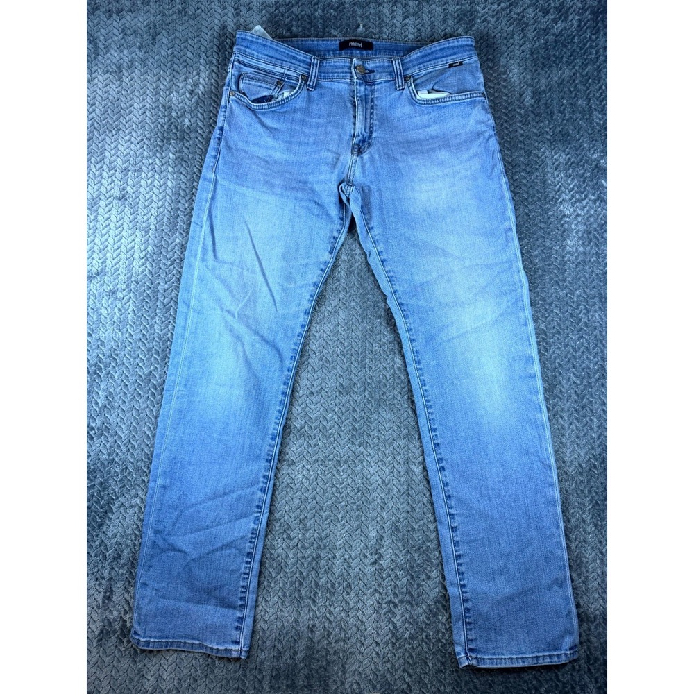 Mavi Jeans Mens 36 Blue Denim Cotton Stretch Mid Rise Medium Wash Straight Leg